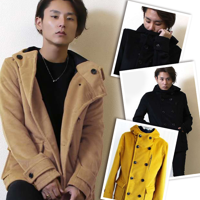 ナポレオンジャケット メンズ コート ウール メルトン ジャケット P