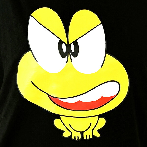 ど根性ガエル ピョン吉ツヨキ Tシャツ(ブラック) Mサイズ アパレル