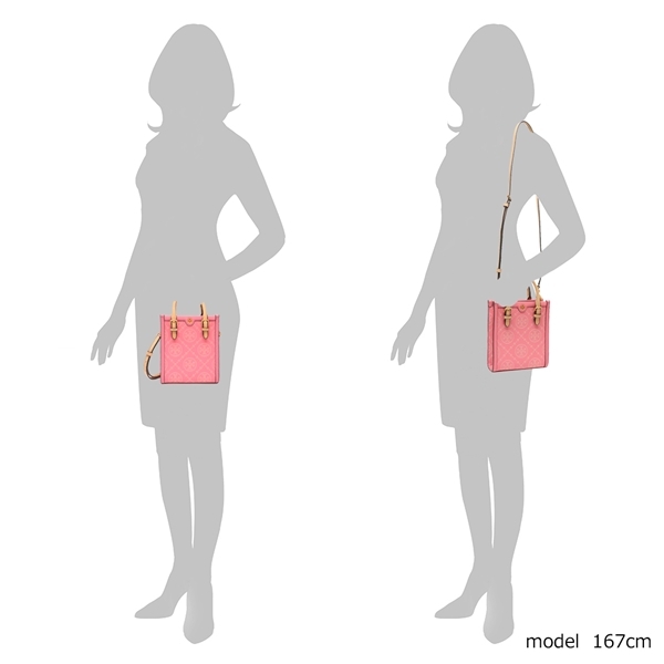 トリーバーチ ハンドバッグ ショルダーバッグ モノグラム ピンク