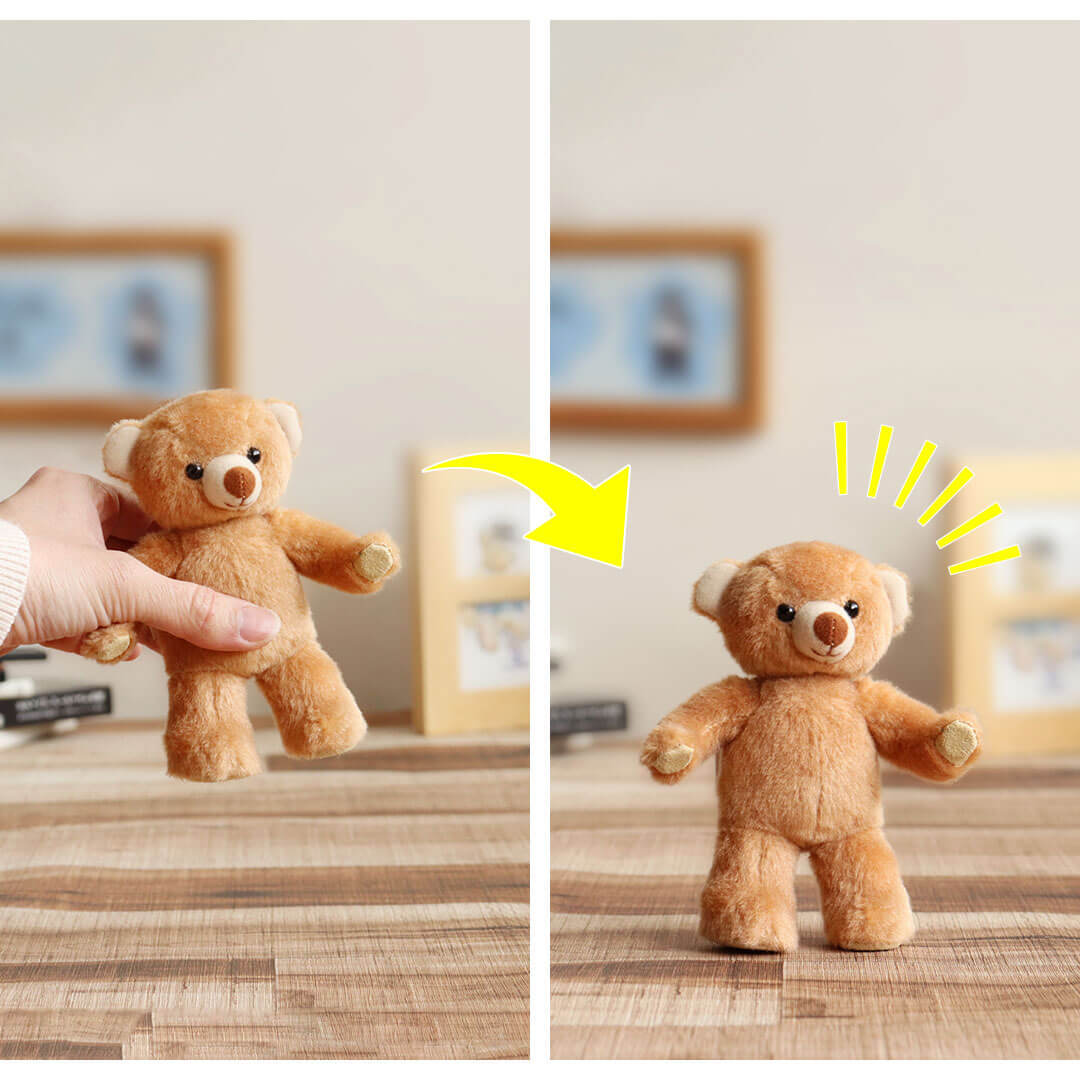 ぬいぐるみ キーホルダー 名入れ 【自立もできるマスコットベア