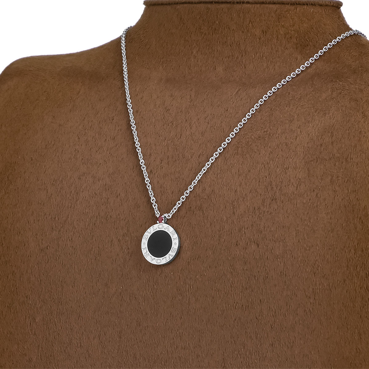 ブルガリ BVLGARI アクセサリー ネックレス シルバー オニキス ルビー