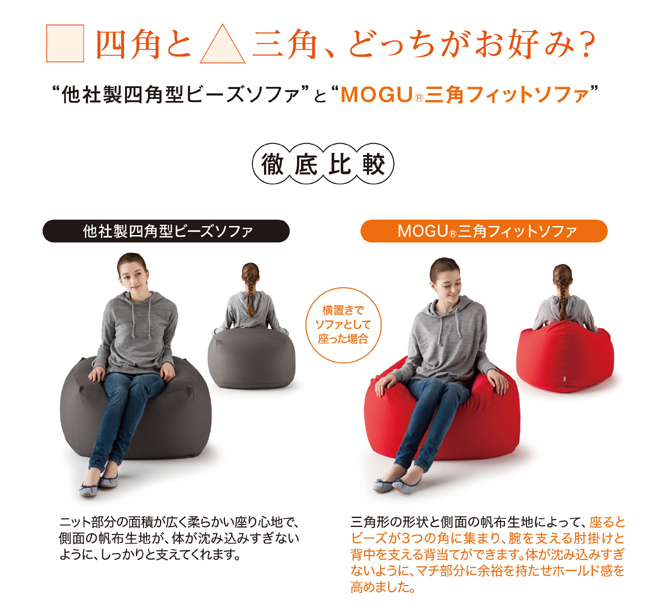 MOGU モグ 三角フィットソファ 本体 ソファ 椅子 ビーズ ビーズ