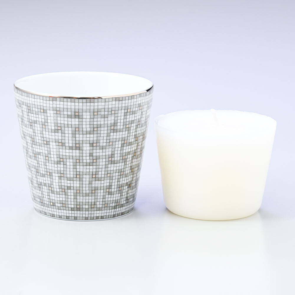 エルメス 食器 HERMES モザイク ヴァンキャトル プラチナ キャンドル