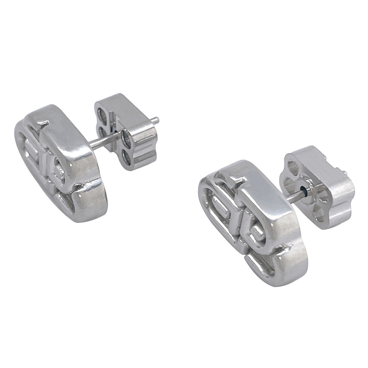 バレンシアガ BALENCIAGA インターロック BBロゴ スタッド ピアス