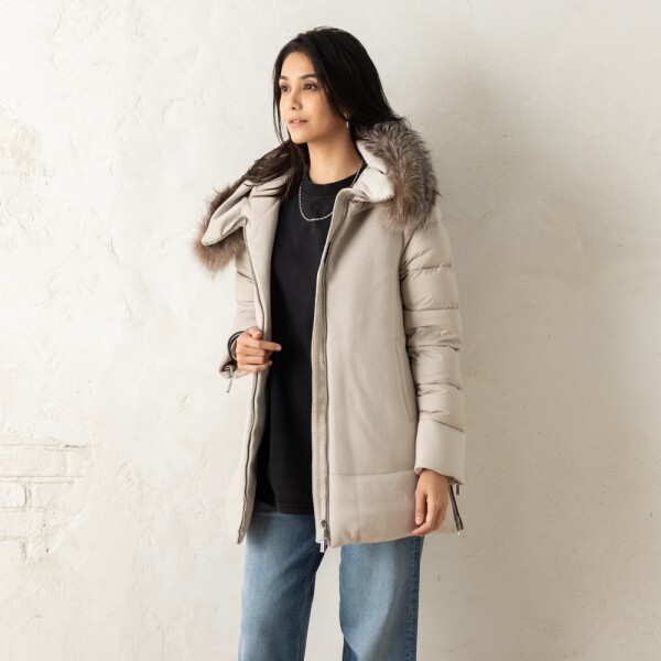 ムーレー ダウンジャケット コート フリージア ショート丈 Aライン