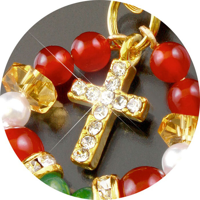 クロスパワー宝石ストラップ [ 開運ストラップ 専用巾着袋付き 開運