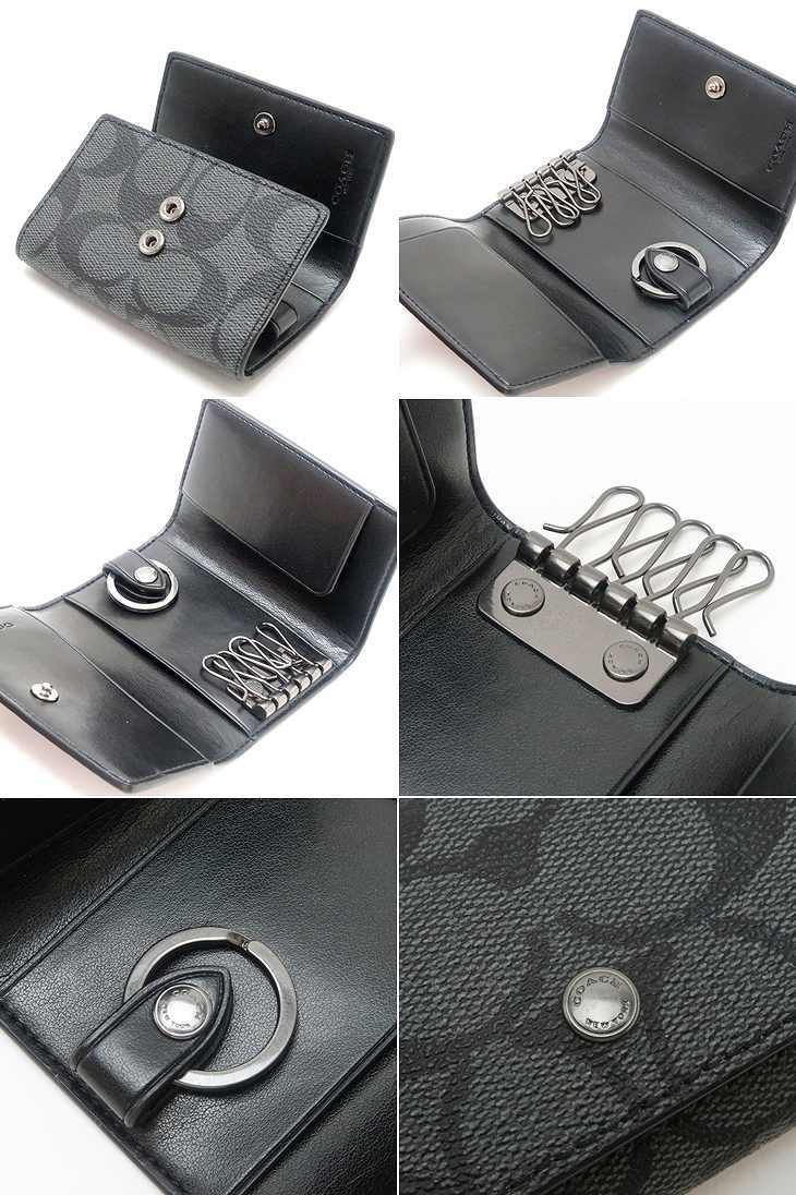 コーチ COACH メンズ キーケース キーリング 5連 シグネチャー