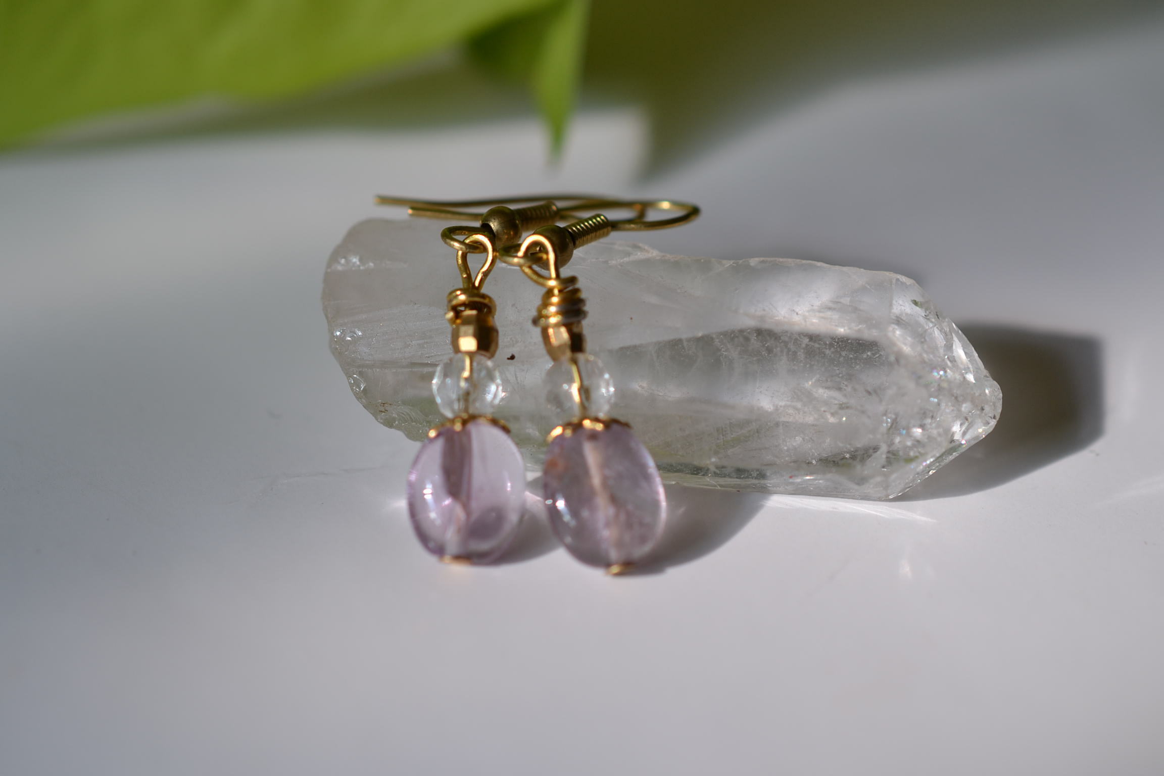 天然石】 【ハンドメイド】天然石アメトリン☆ピアスB pia024