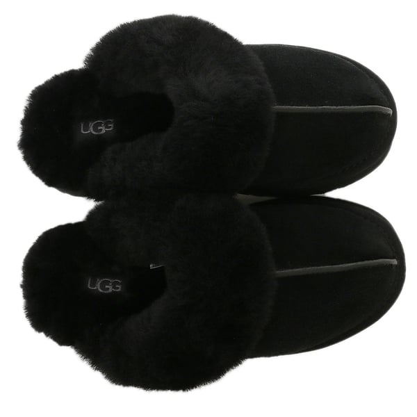 アグ スリッポン ディスケット ムートンブーツ ブラック レディース