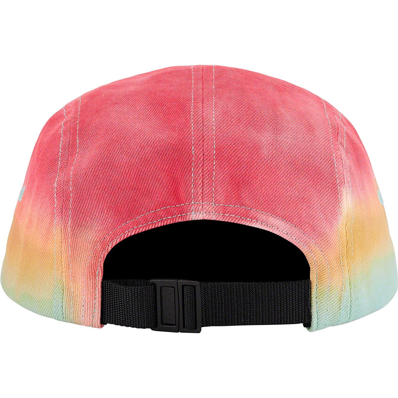 Supreme Embossed Denim Camp Cap Red Dip Dye シュプリーム エンボス