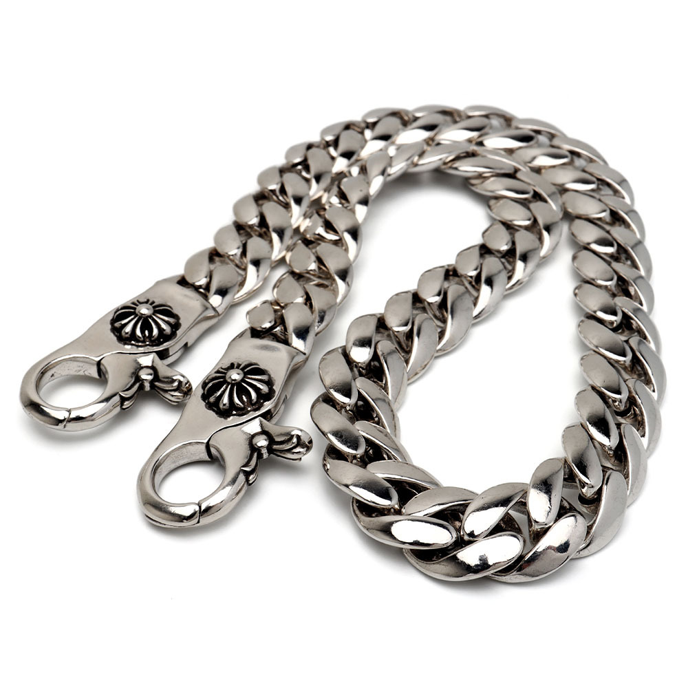 ステンレス 重厚 ウォレットチェーン メンズ 財布 丸 喜平チェーン