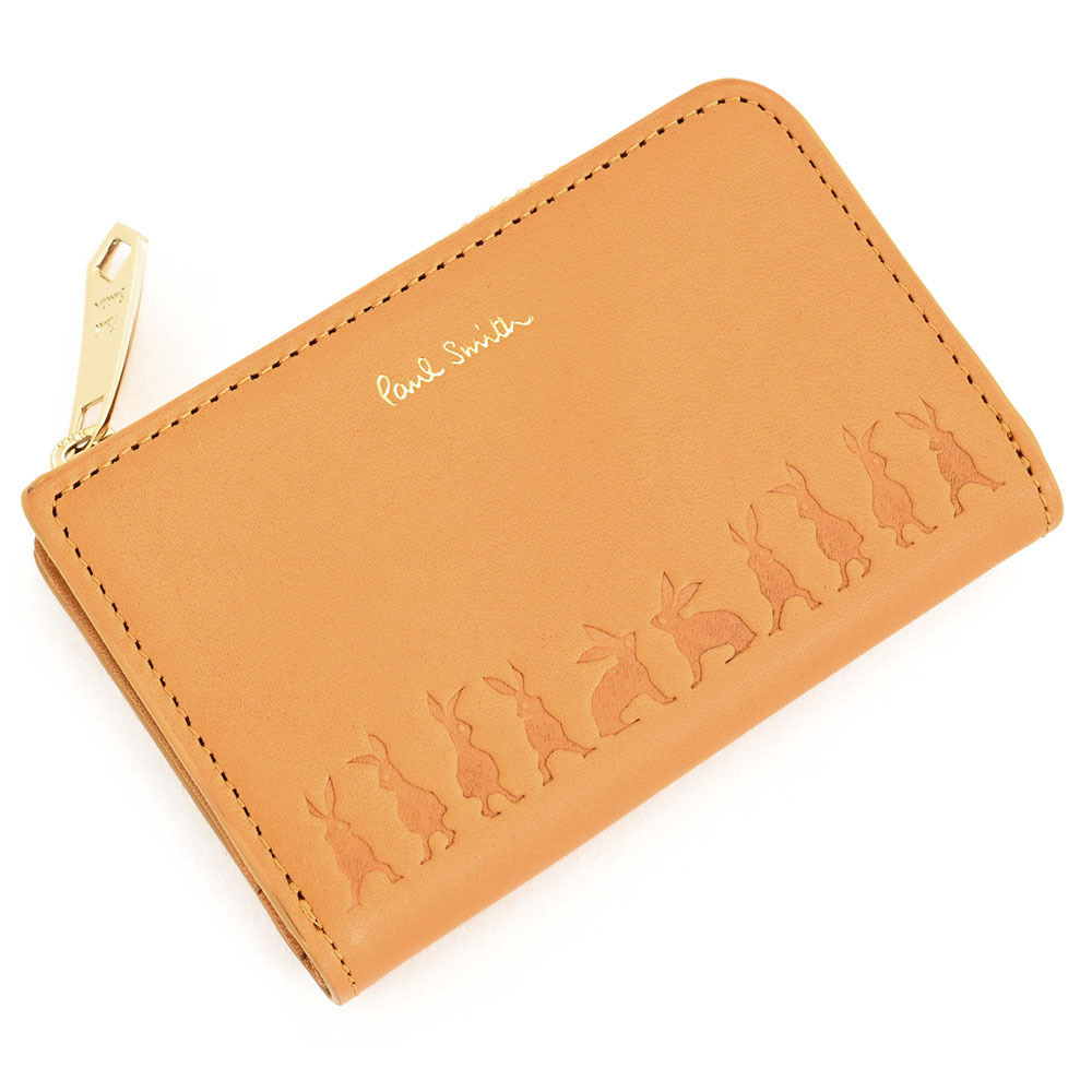 ポールスミス キーケース L字ファスナー ベージュ Paul Smith pwd871