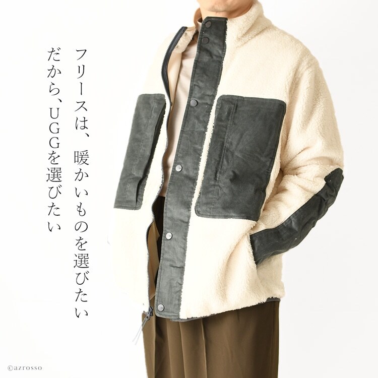 UGG フリース ジャケット メンズ アウター アグ フルジップ 裏起毛