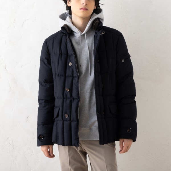 ムーレー ダウンジャケット コート シーロ ブルー メンズ MOORER SIRO