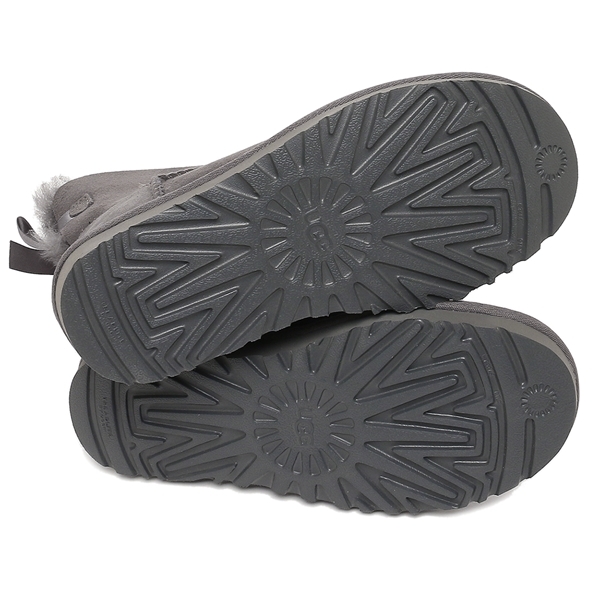 アグ ブーツ ミニ ベイリー ボウ ムートンブーツ グレー レディース