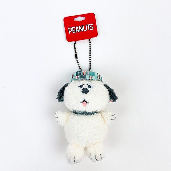 スヌーピー オラフ ミントストライプ マスコット キーホルダー
