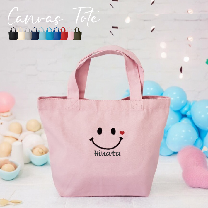 名入れ 刺繍】キャンバストート S《ニコちゃん》(トート ミニバッグ