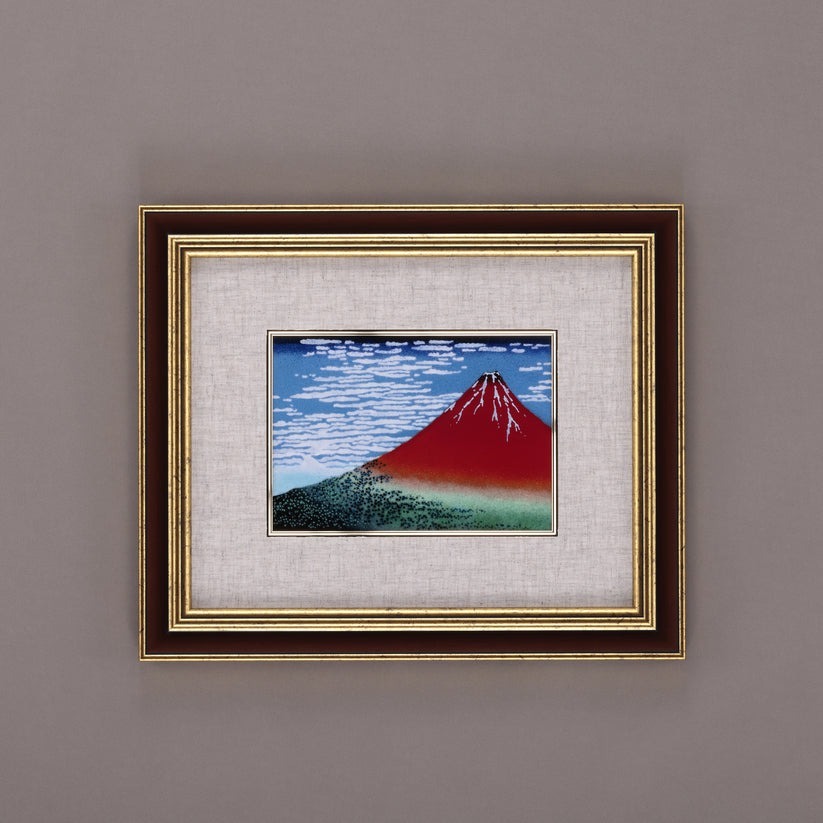 富嶽三十六景 赤富士 七宝焼き アートフレーム 絵画 - 【七彩工房