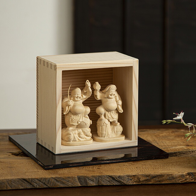 高野山真言宗別格本山 祈祷開眼 大開運 枡入り恵比寿大黒天 小[恵比寿