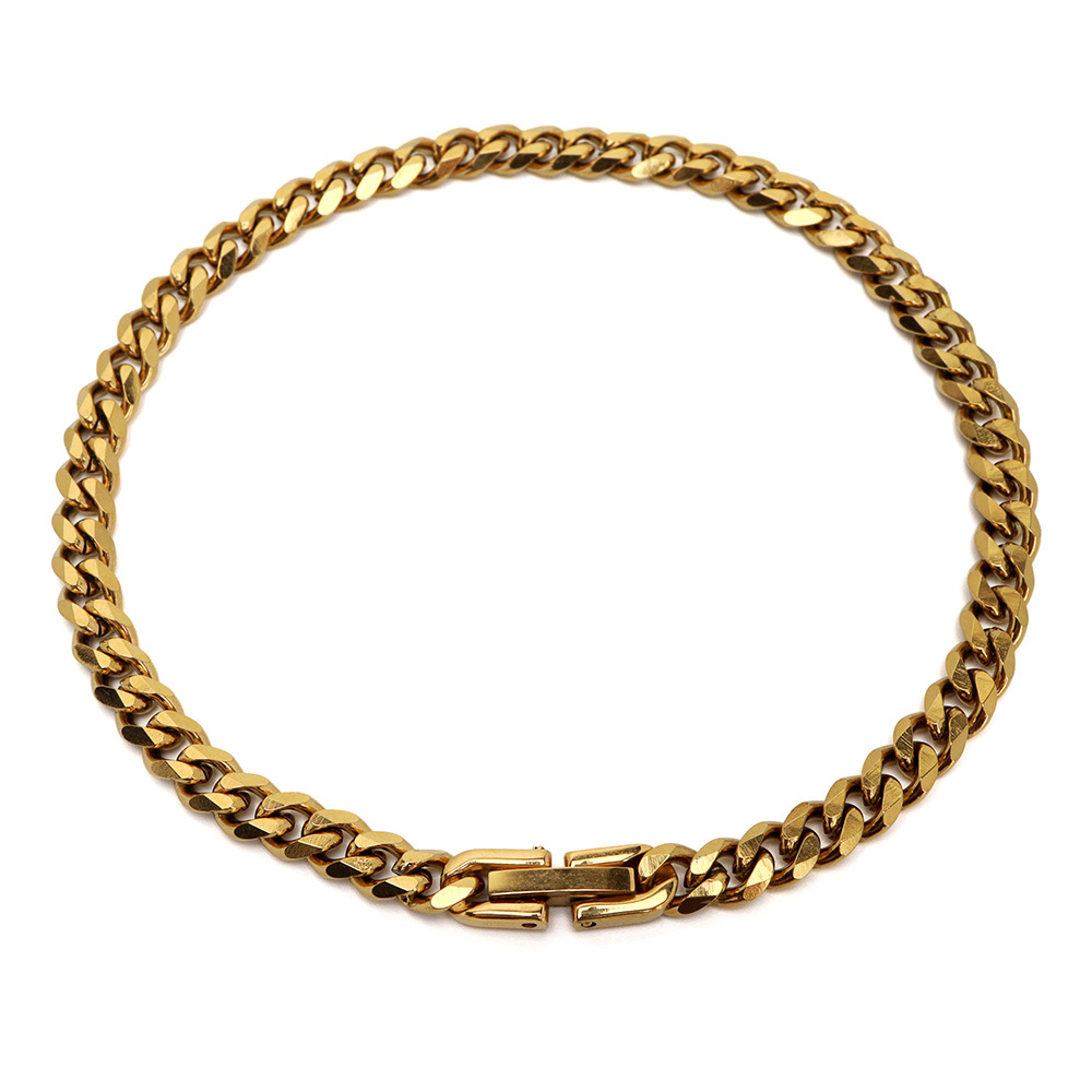 ステンレス チェーンアンクレット 喜平チェーンアンクレット ゴールド