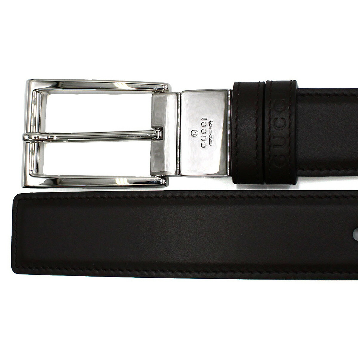 グッチ GUCCI ベルト リバーシブル 回転バックル スクエアバックル GG