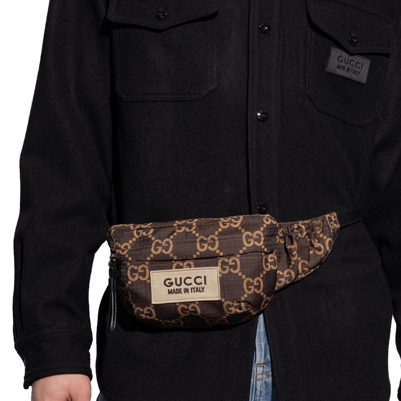 グッチ GUCCI 767934 FACPM 9441 ベルトバッグ ブラウン系 エコ