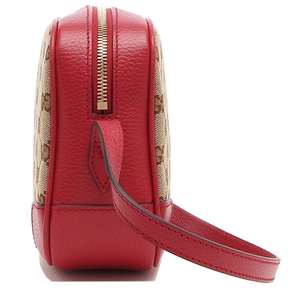 グッチ アウトレット ショルダーバッグ GGキャンバス ベージュ レッド