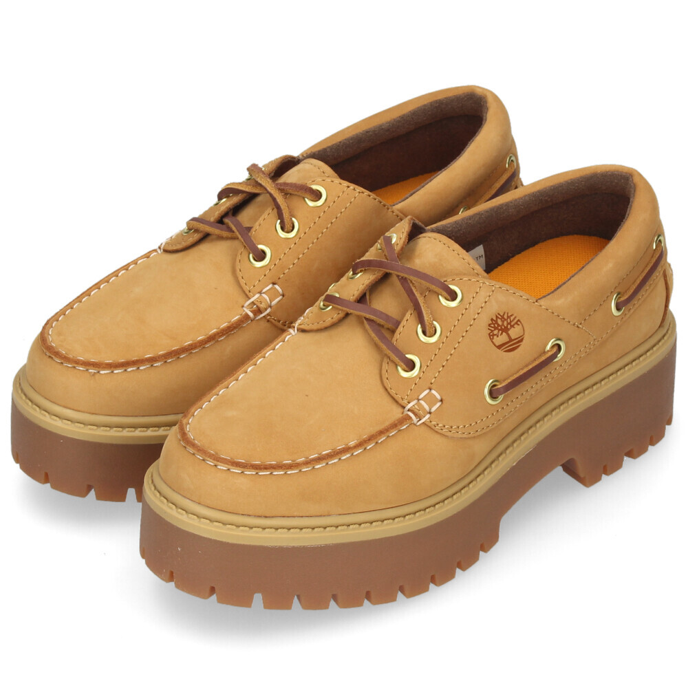 ティンバーランド レディース デッキシューズ モカシン 厚底 本革 靴