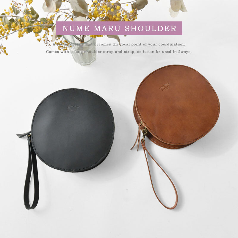 TIDEWAY タイド ウェイ】NUME MARU SHOULDER M / ヌメ 丸ショルダー