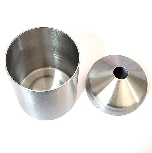 ステンレス製 卓上灰皿 シルバー シンプル おしゃれ 筒型 灰皿