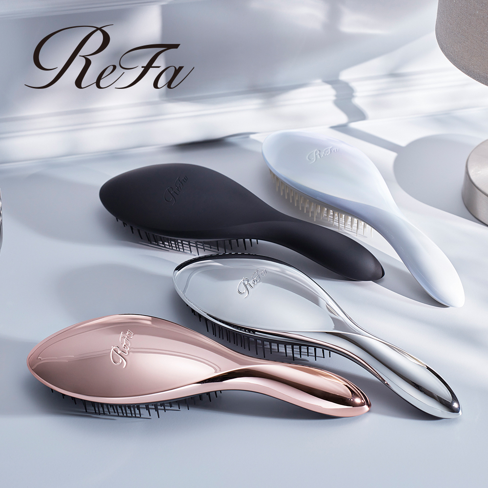 ReFa リファ】AILE BRUSH RAY ヘアブラシ ブラック 天然毛でみがく