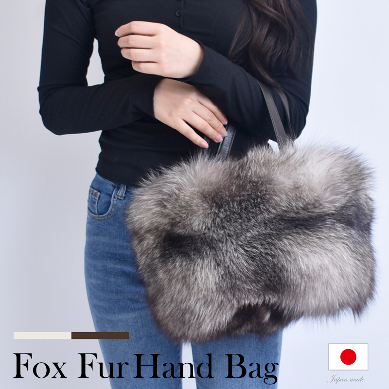 ファーバッグ レディース ハンドバッグ 秋冬 リアルファー きつね