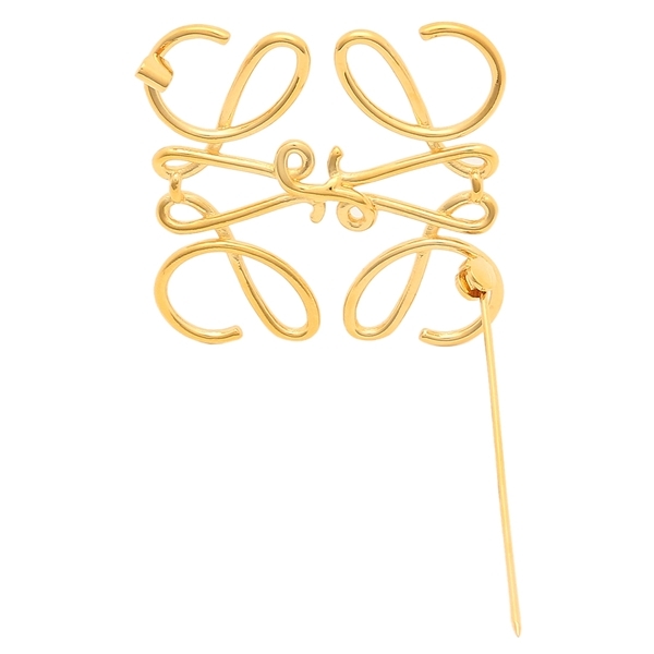 ロエベ ブローチ アクセサリー アナグラム ゴールド レディース LOEWE