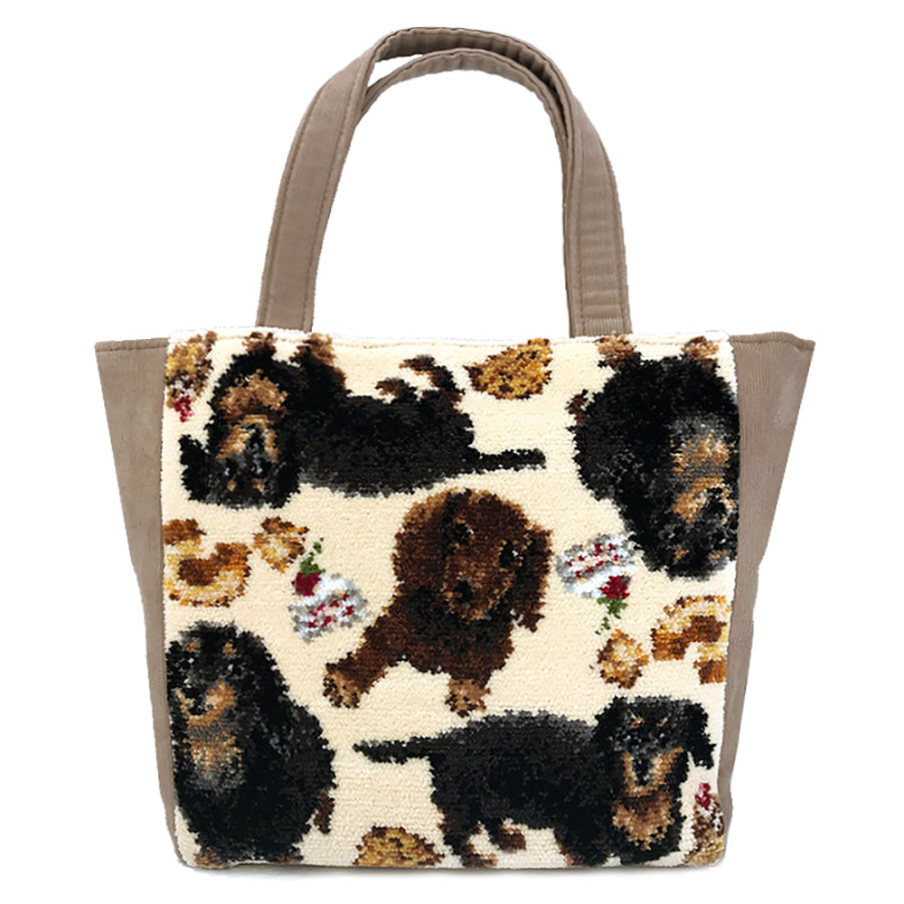 人気商品 送料無料 ダックス ダックスフント トートバッグ 犬柄