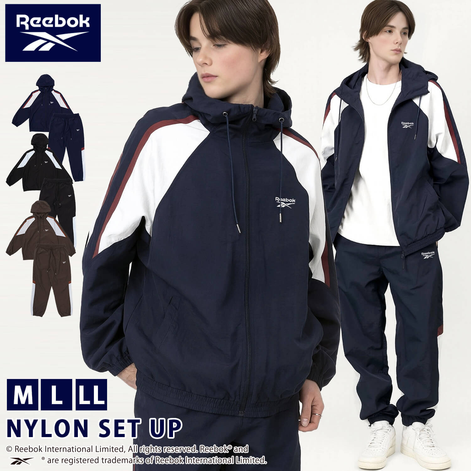 Reebok リーボック メンズ ウインドブレーカー 上下 セット