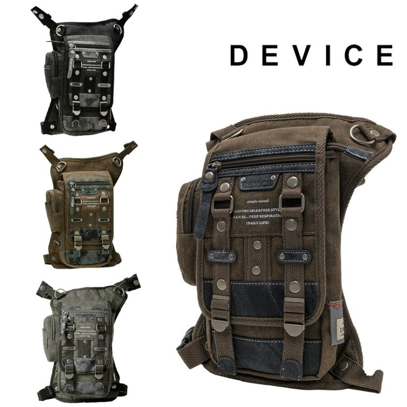 DEVICE】 dlh40055 レッグポーチ ウエストバッグ 斜め掛け かっこいい