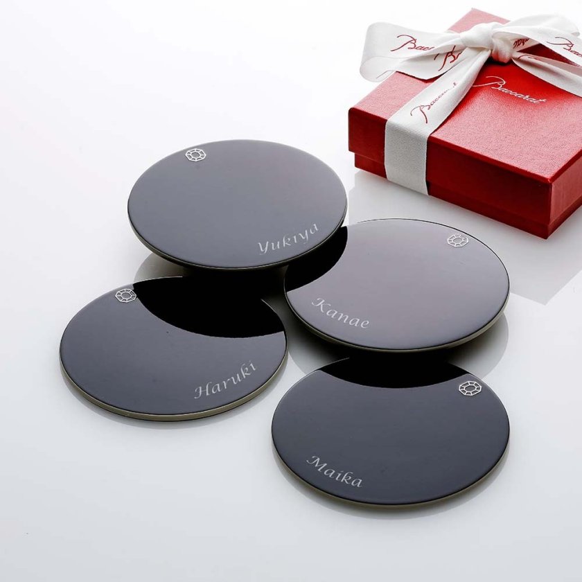 Baccarat バカラ オクトゴン コースター 4枚セット 名入れ ギフト