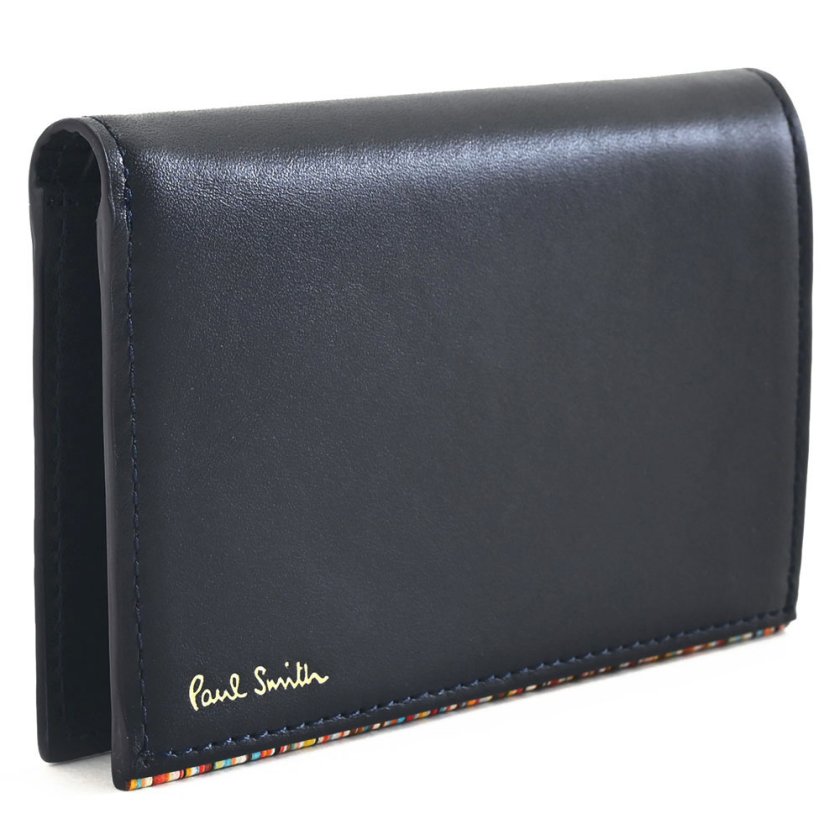 ポールスミス 名刺入れ カードケース 紺(ネイビー) Paul Smith psc761