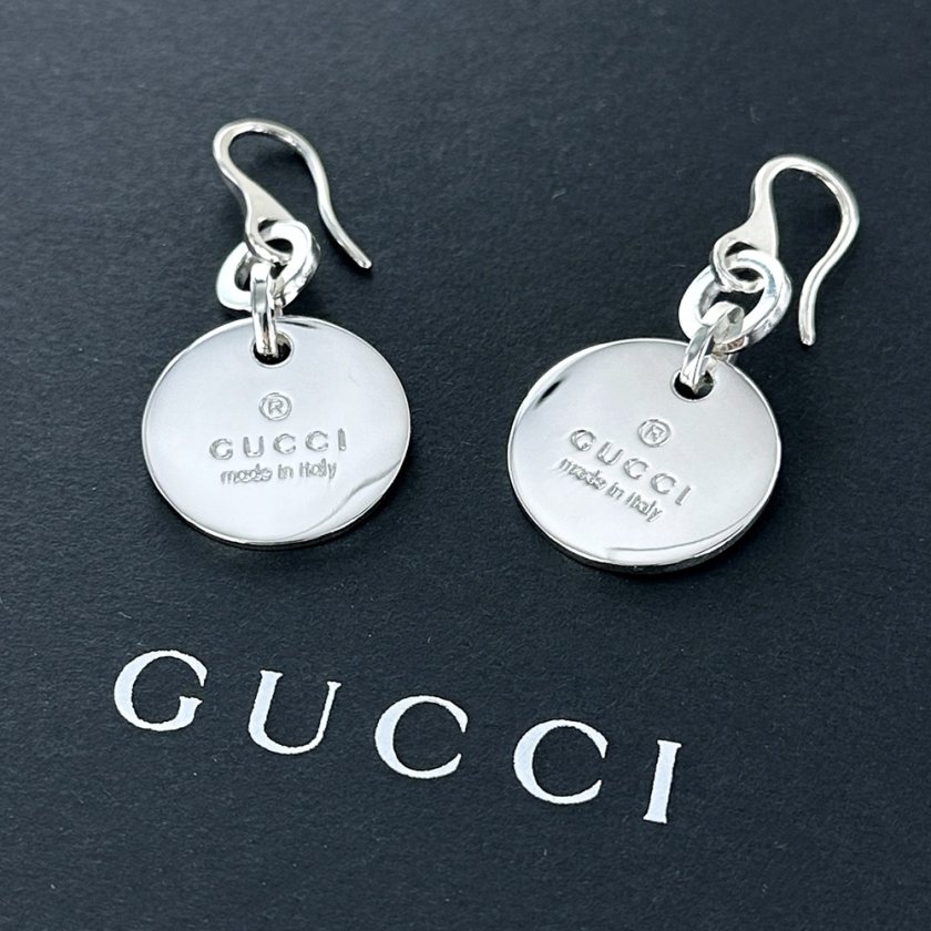 GUCCI グッチ ピアス 丸型 フック レディース 母の日 シルバー925 両耳