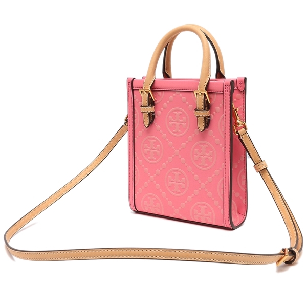 トリーバーチ ハンドバッグ ショルダーバッグ モノグラム ピンク