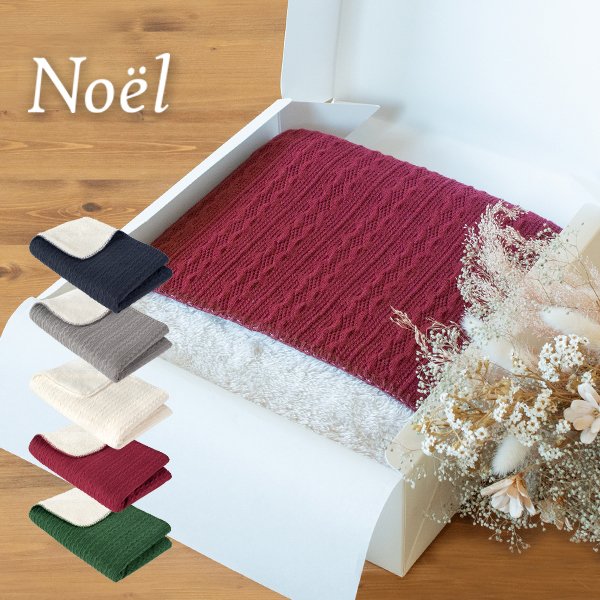 ギフト) ひざ掛け ブランケット ノエル Noel ニット 70×100cm かわいい