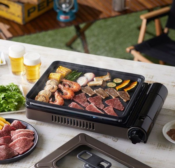 カセットガスホットプレート 焼き上手さんβ ブラウン CB-GHP-B IWATANI