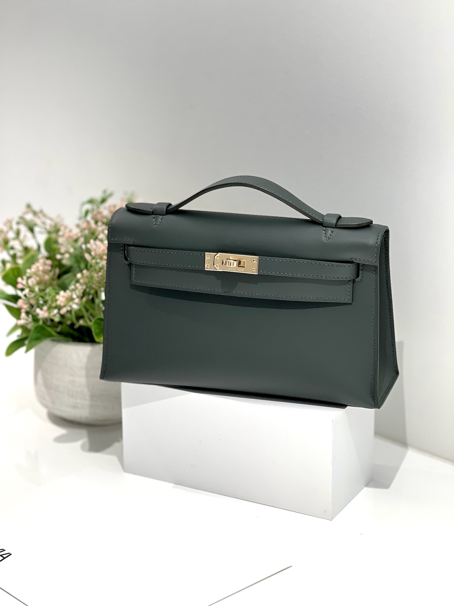 ランク N 新品 HERMÈS エルメス ポシェットケリー ヴェール