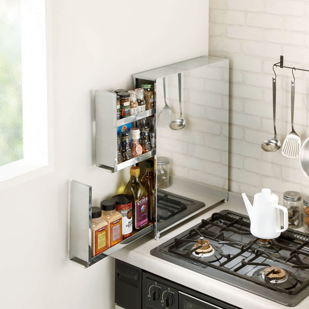 dショッピング |ステンレス製 大量スパイスステーション 3段 調味料