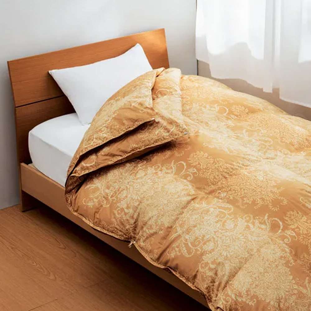 羽毛布団 羽毛布団 ダブル ニューゴールド 白色 日本製 190×210cm 特別