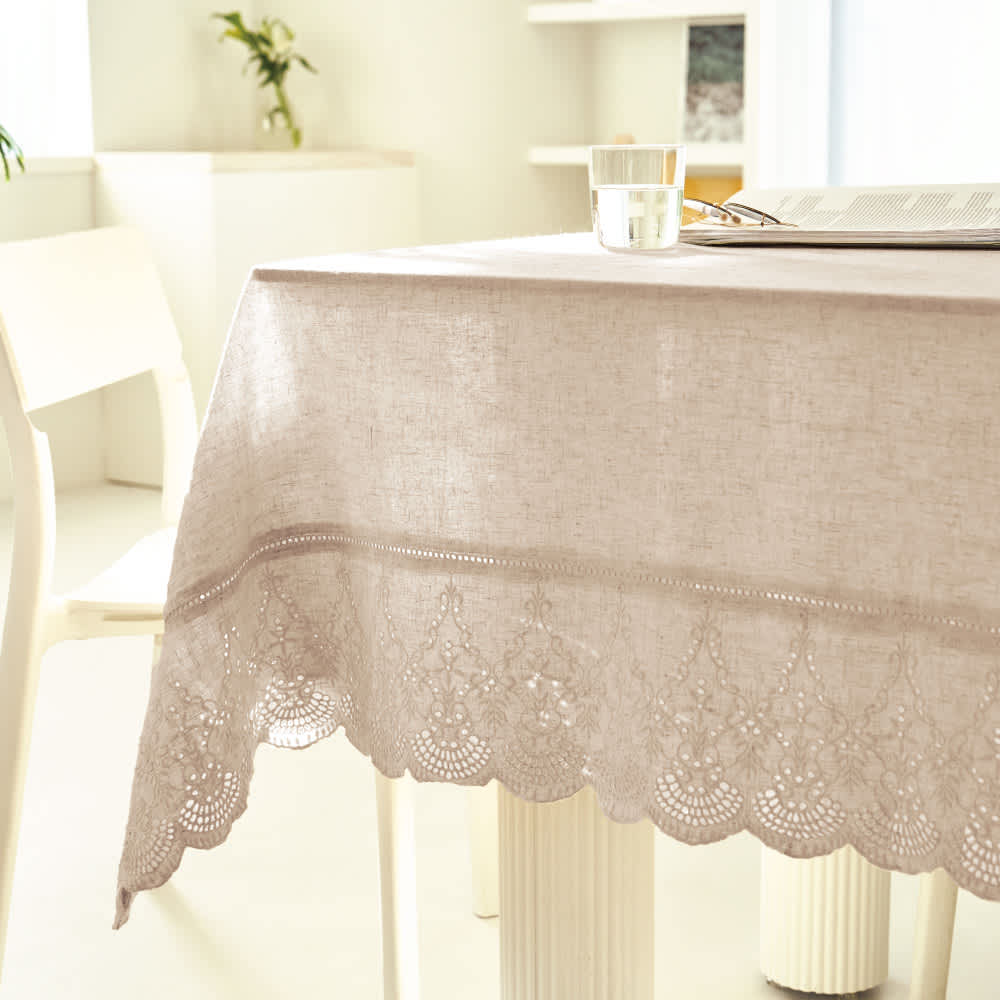 はっ水加工刺しゅうのテーブルクロス 長方形 通販 - ディノス