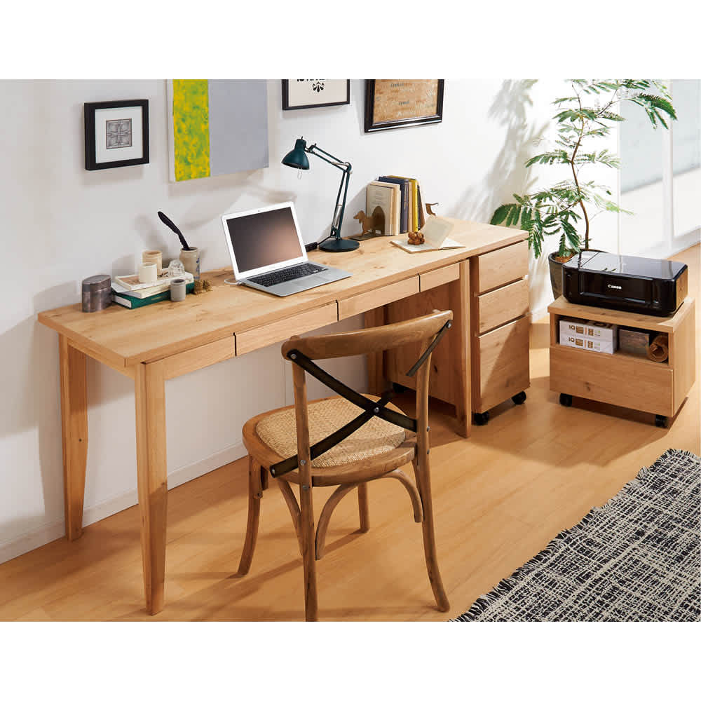 北欧カントリー風 ウッドデスクシリーズ デスク 幅90奥行50cm 通販