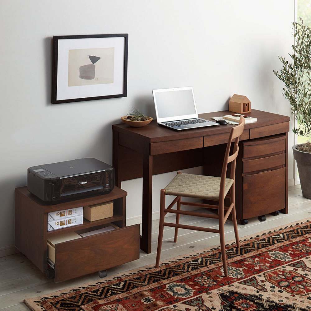 アルダー天然木 アールデザインデスクシリーズ デスク・幅80.5cm 通販