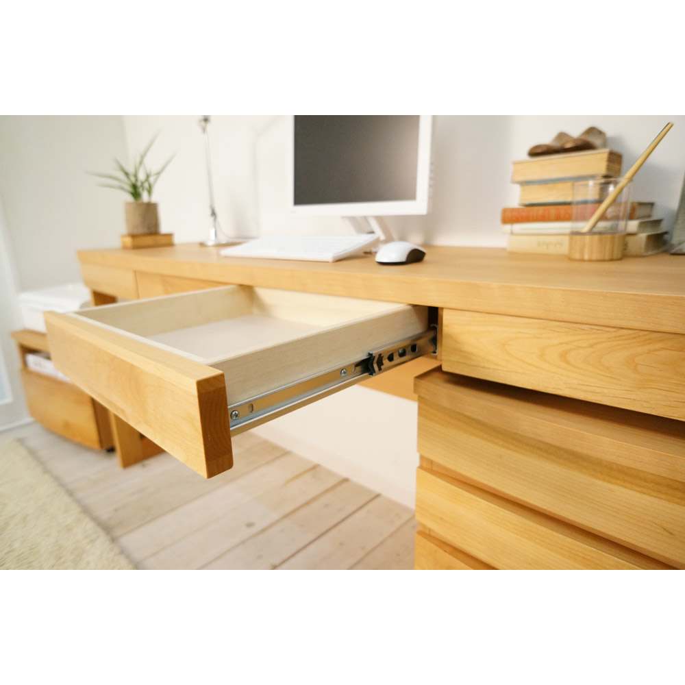 アルダー天然木 アールデザインデスクシリーズ デスク・幅180.5cm 通販