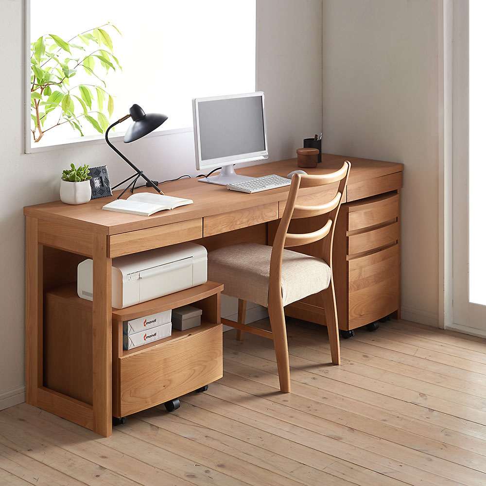 アルダー天然木 アールデザインデスクシリーズ デスク下チェスト 通販